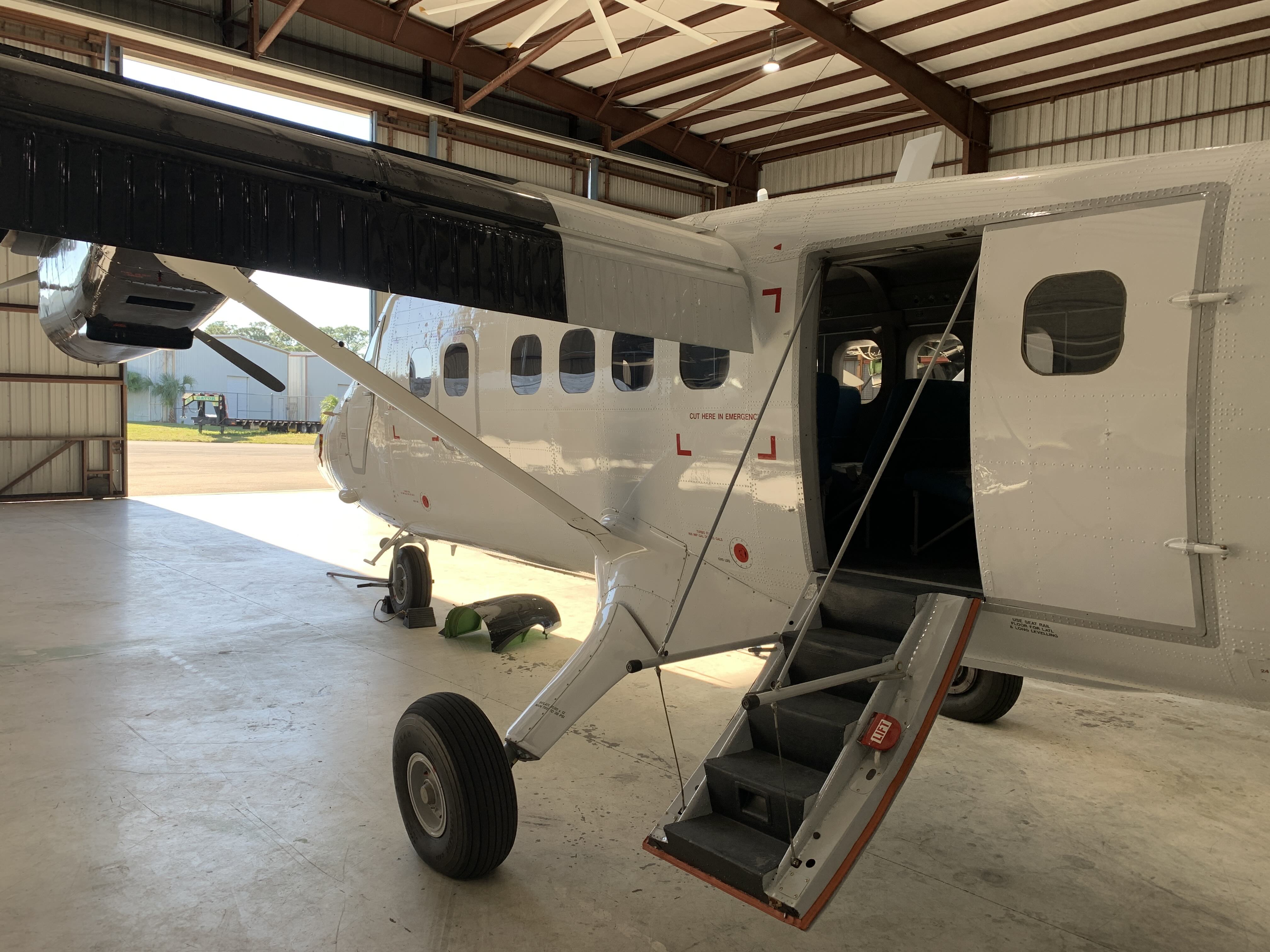 Aircraft in hangar — Eastern Aero fleet support